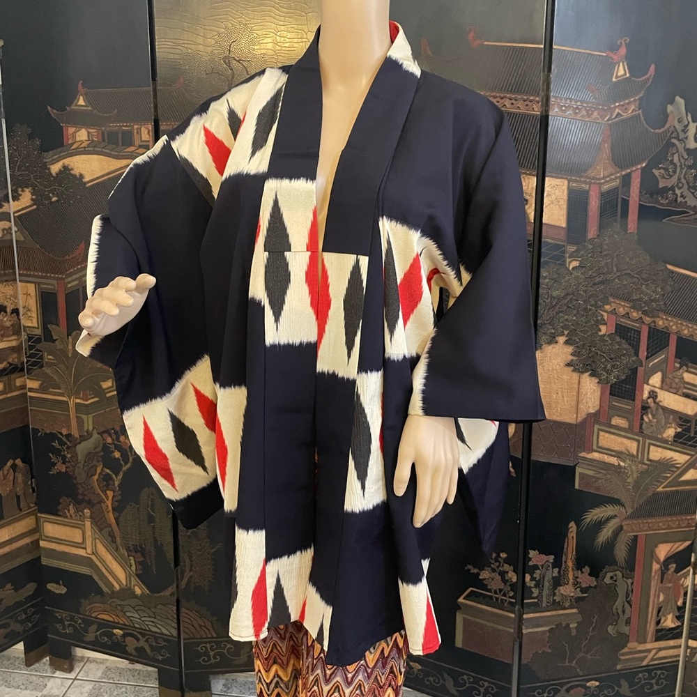 Vintage Japanese unlined summer kimono